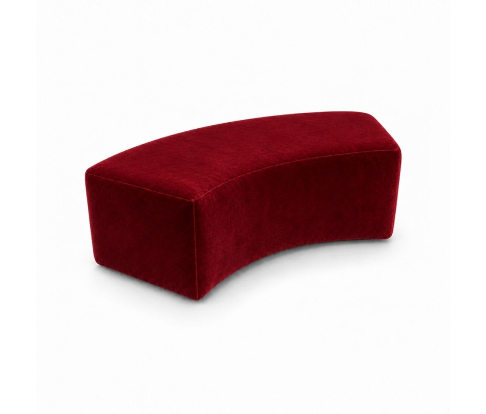 Ghế Băng Wave Module - Nhung Đỏ Burgundy