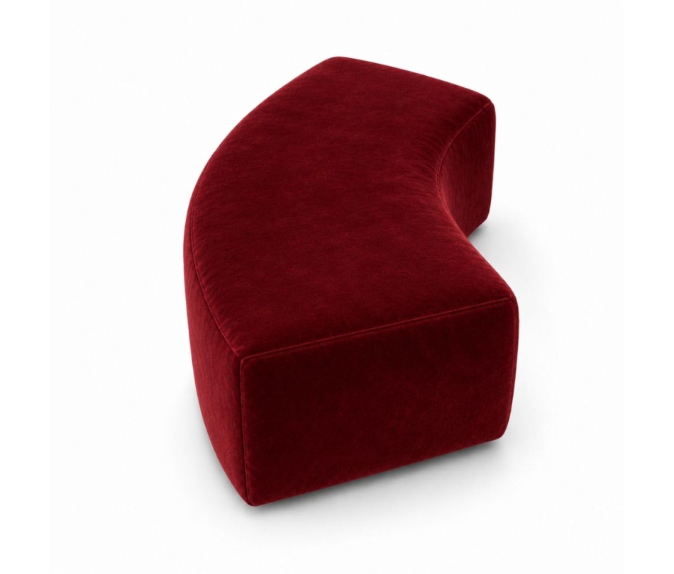 Ghế Băng Wave Module - Nhung Đỏ Burgundy