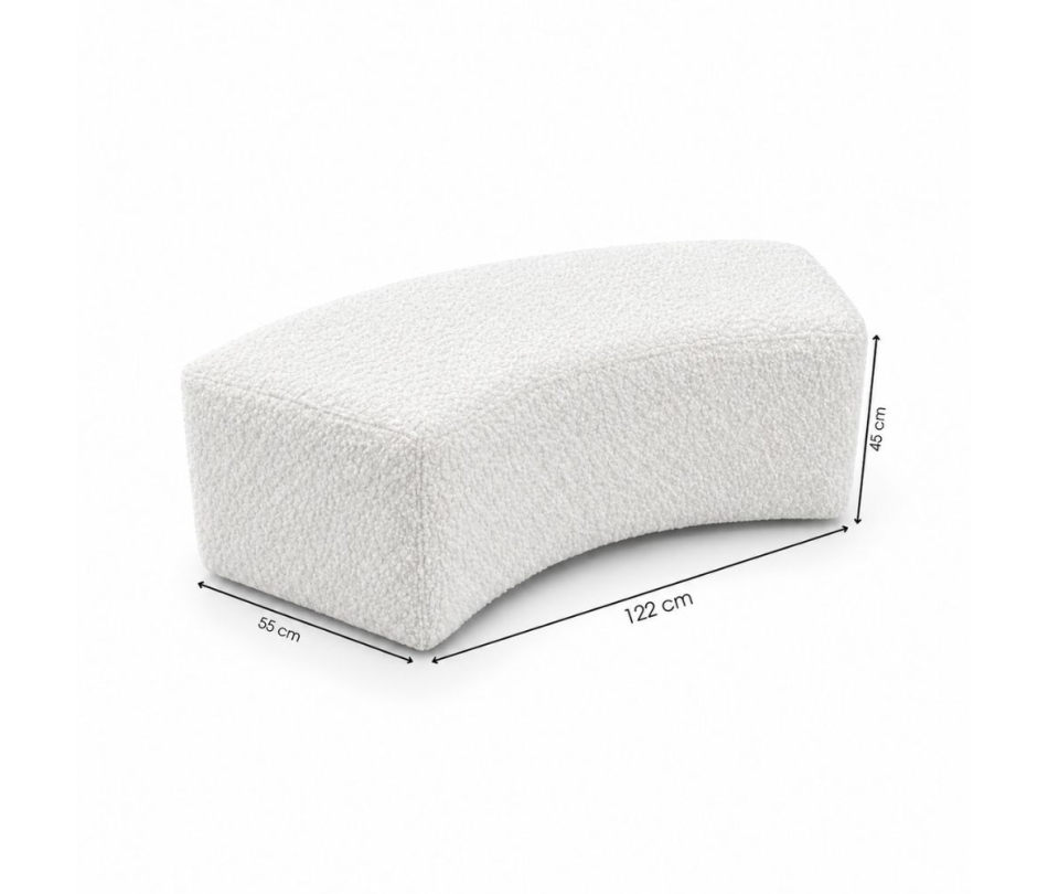 Ghế Băng Wave Module - Bouclé Trắng