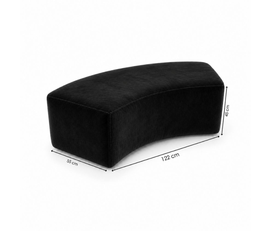 Ghế Băng Wave Module - Nhung Đen