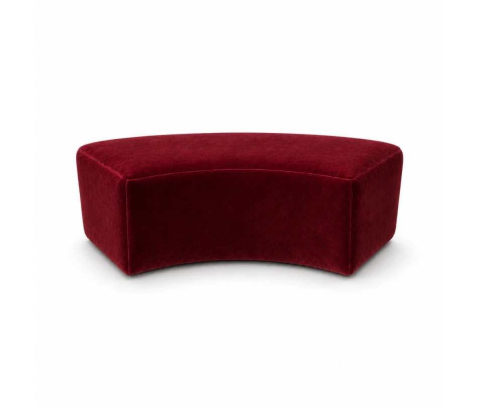 Ghế Băng Wave Module - Nhung Đỏ Burgundy