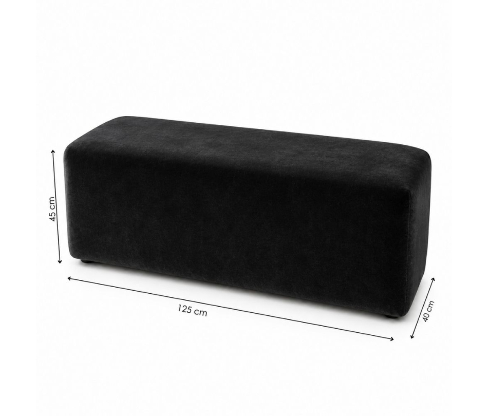 Ghế Bench Dài - Nhung Đen