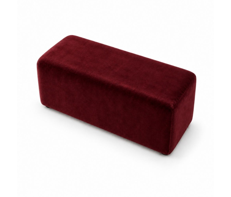 Ghế Bench Dài - Nhung Đỏ Burgundy