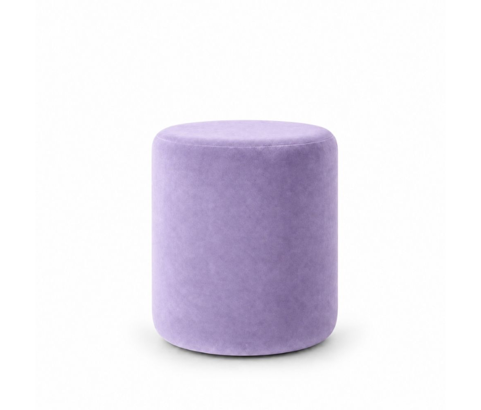 Đôn Tròn Nhung - Tím Lilac