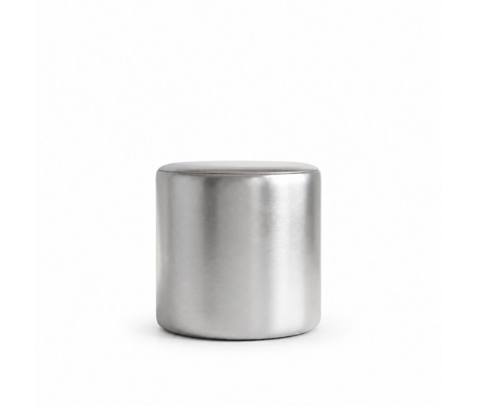 Đôn Tròn Metallic - Bạc