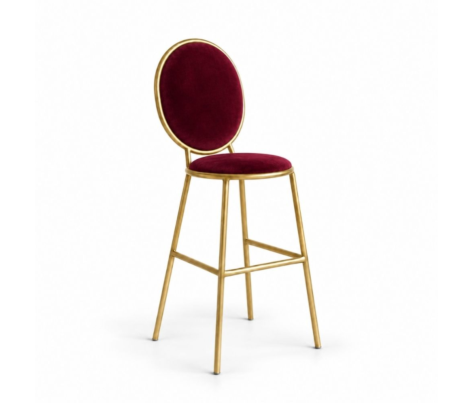 Ghế Shell Bar - Nhung Đỏ Burgundy