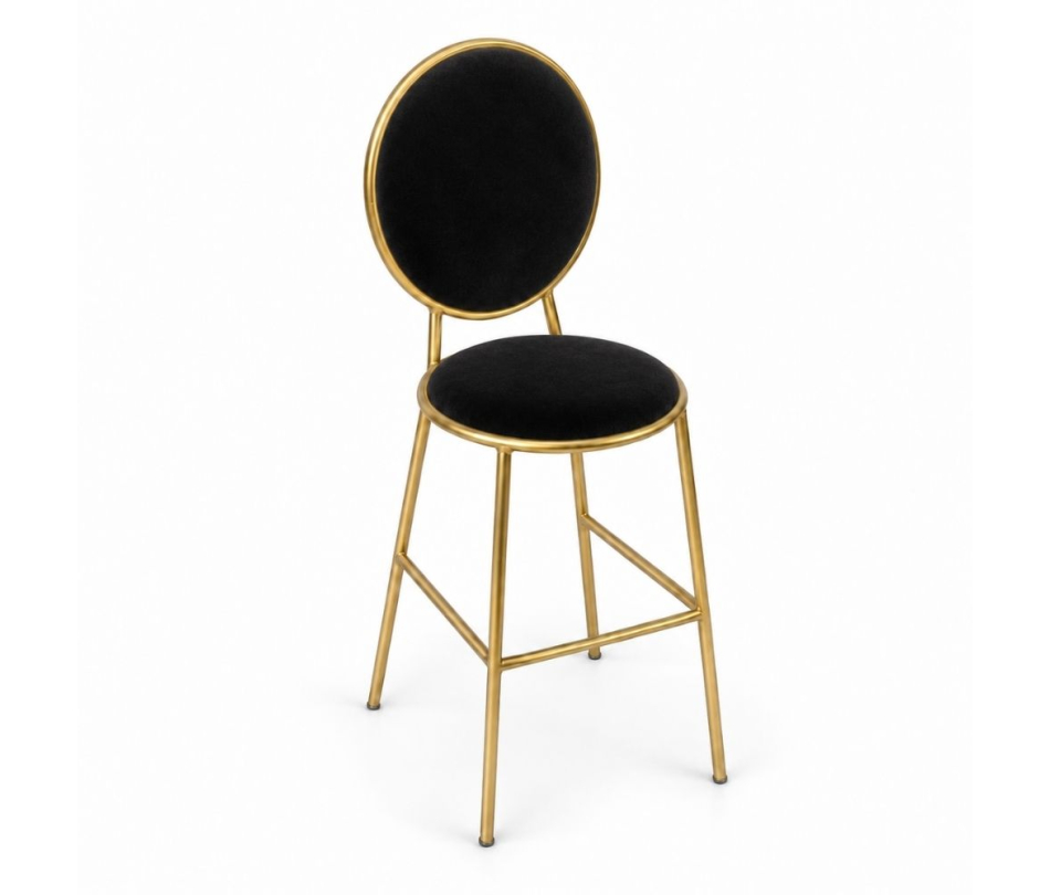 Ghế Shell Bar - Nhung Đen