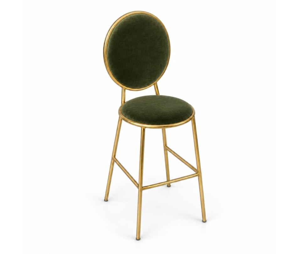 Ghế Shell Bar - Nhung Xanh Olive