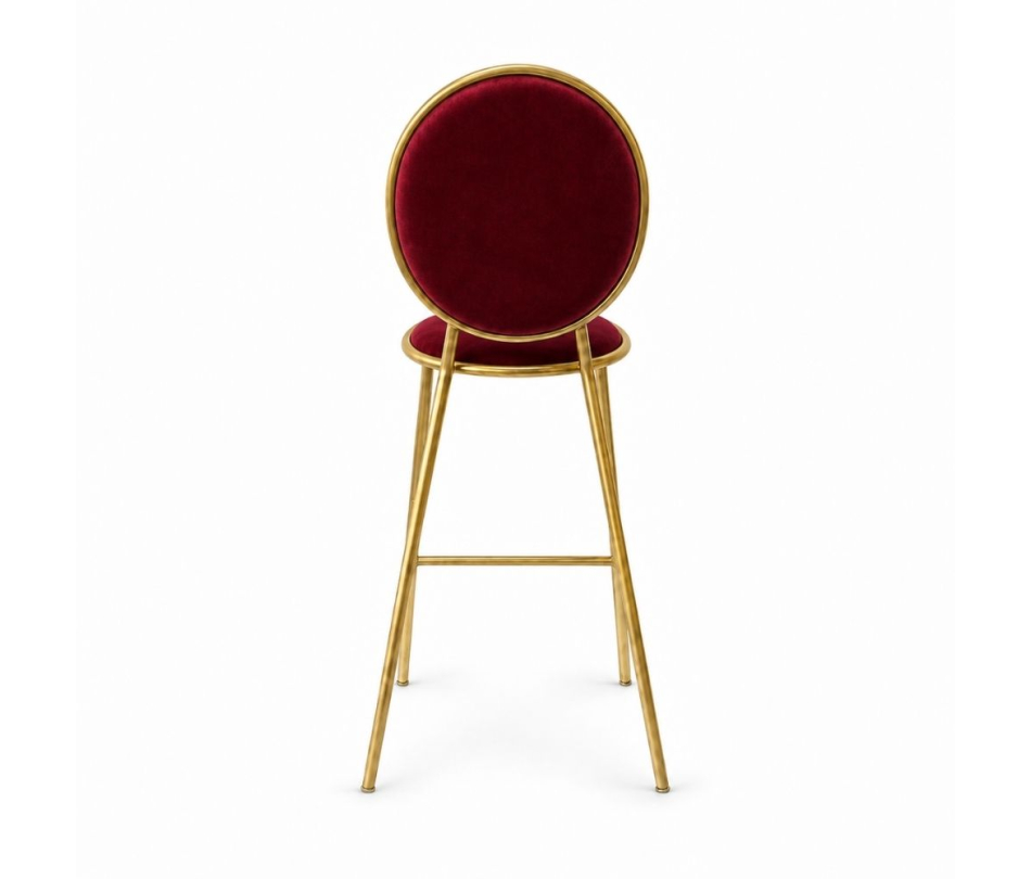Ghế Shell Bar - Nhung Đỏ Burgundy