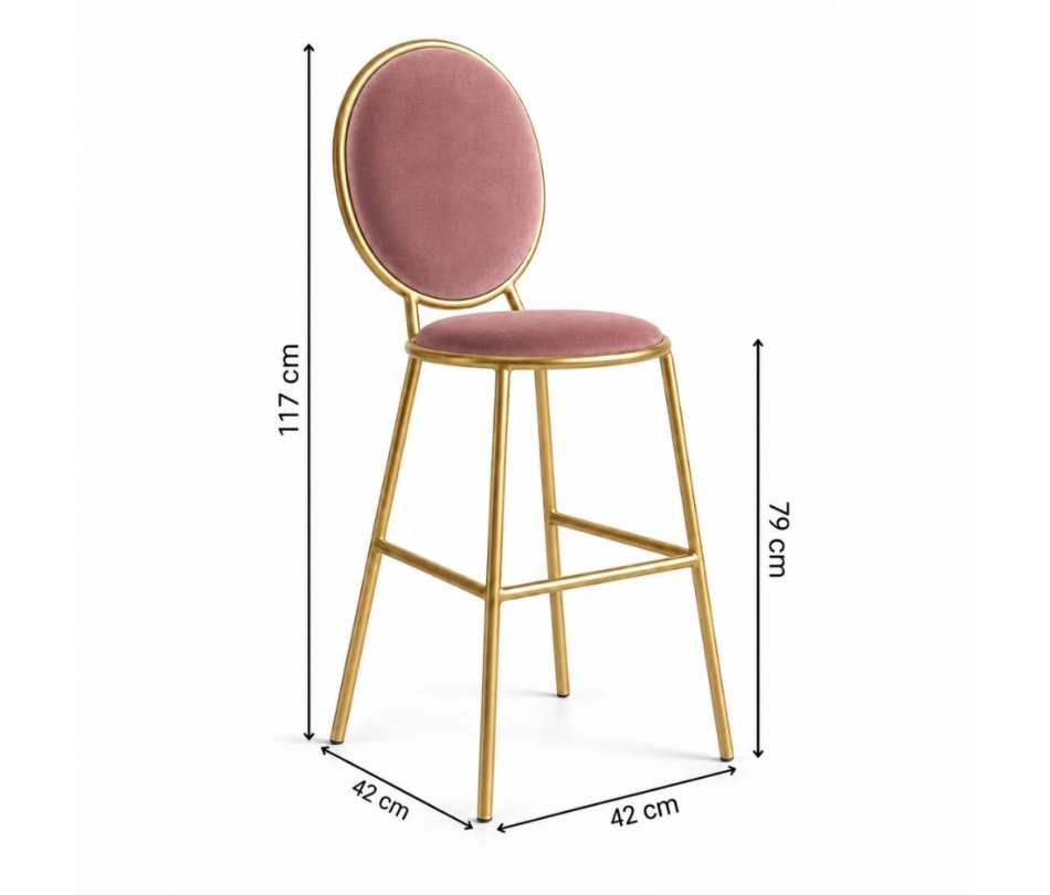 Ghế Shell Bar - Nhung Hồng Dusty