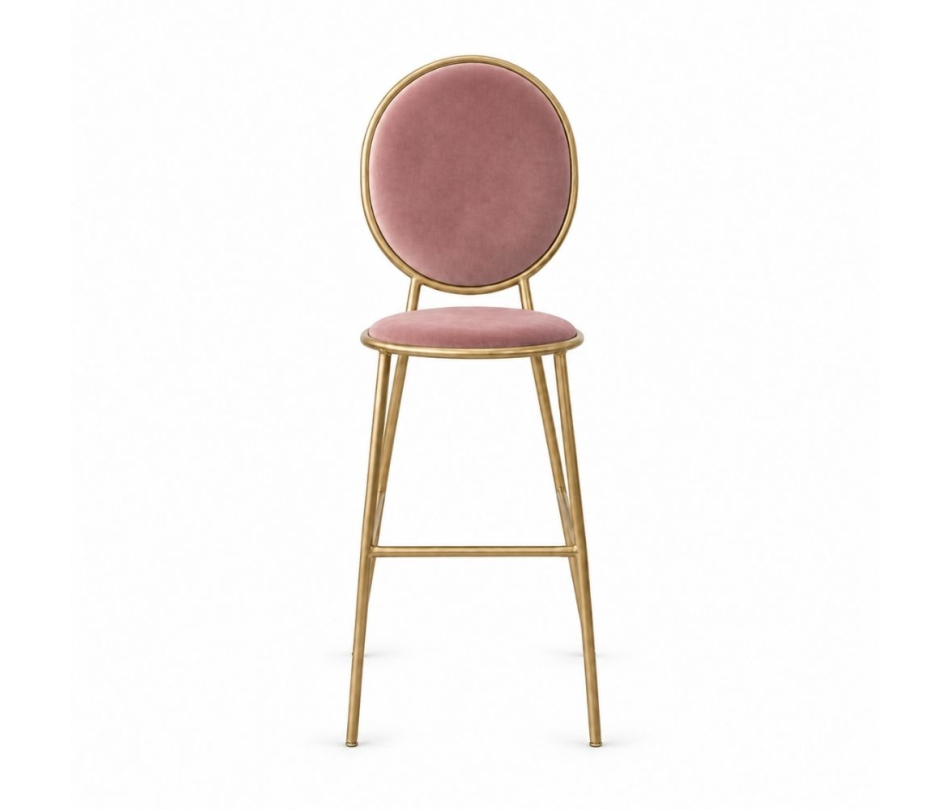 Ghế Shell Bar - Nhung Hồng Dusty