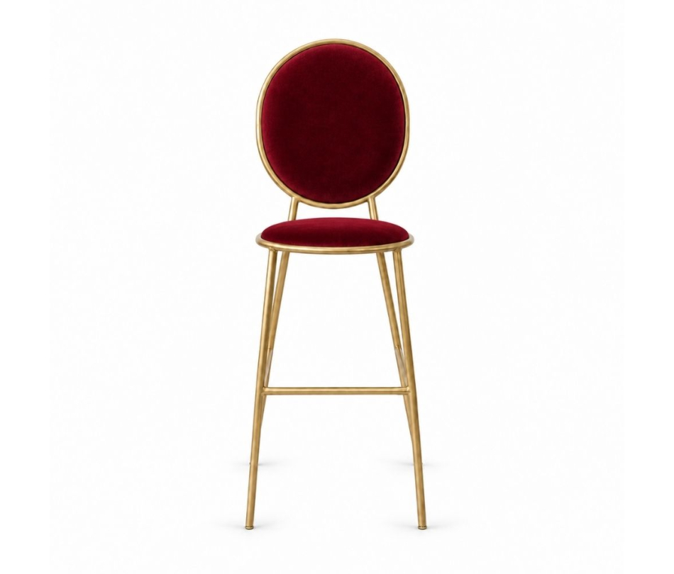 Ghế Shell Bar - Nhung Đỏ Burgundy