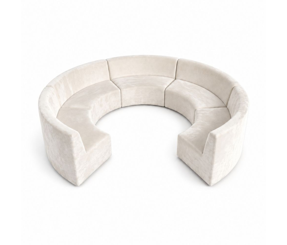 Sofa Móng Ngựa 5 Module Lưng Lớn