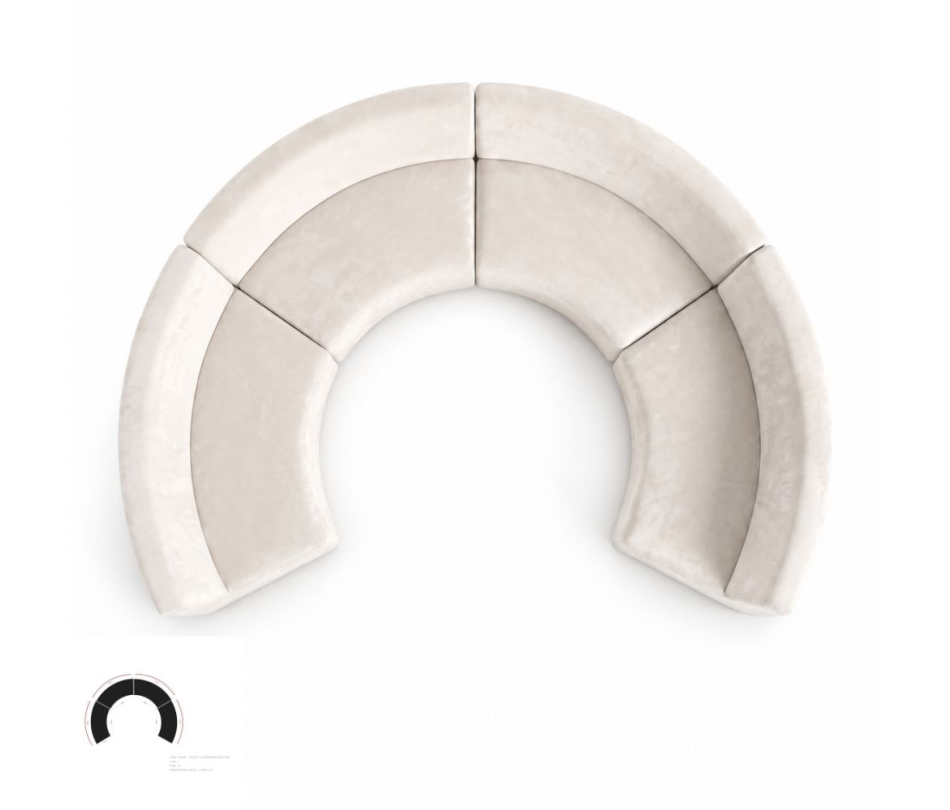 Sofa Vòng Cung 4 Module Lưng Lớn