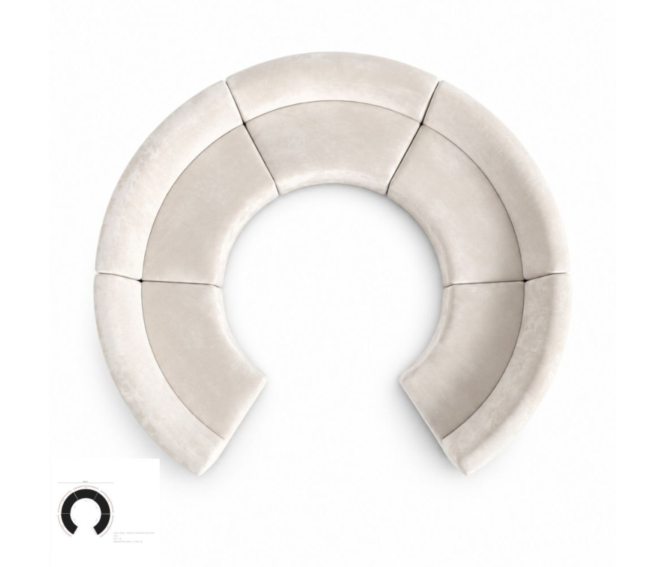 Sofa Móng Ngựa 5 Module Lưng Lớn