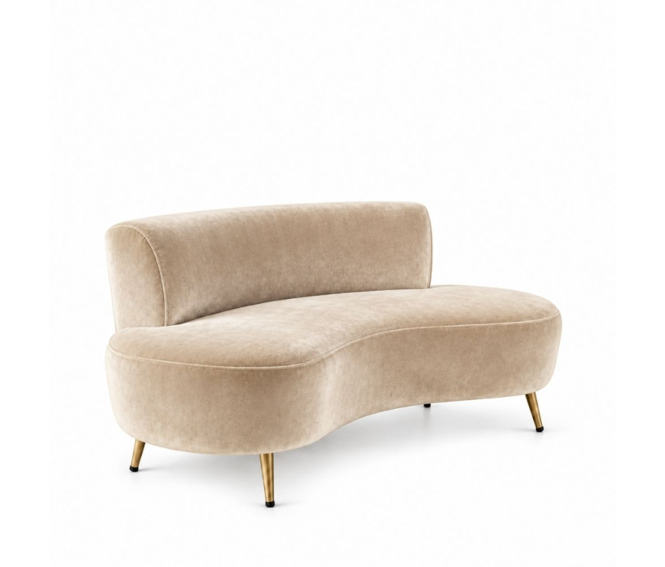 Sofa Cong Flow - Nhung Champagne