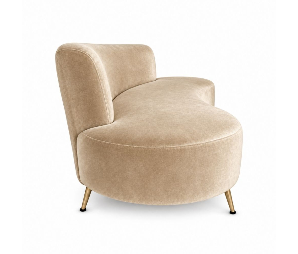 Sofa Cong Flow - Nhung Champagne