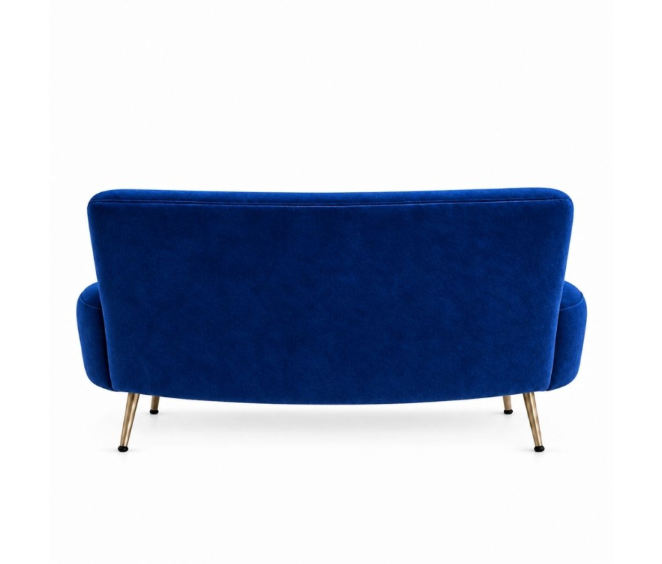 Sofa Cong Flow - Nhung Xanh Cobalt