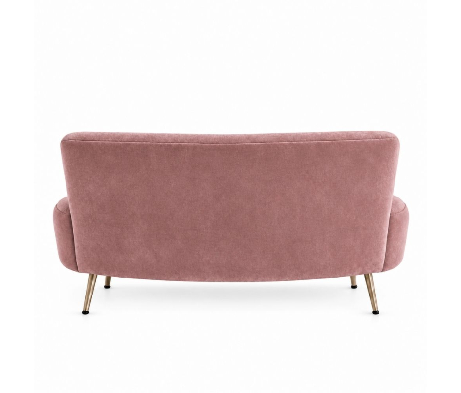 Sofa Cong Flow - Nhung Hồng Dusty