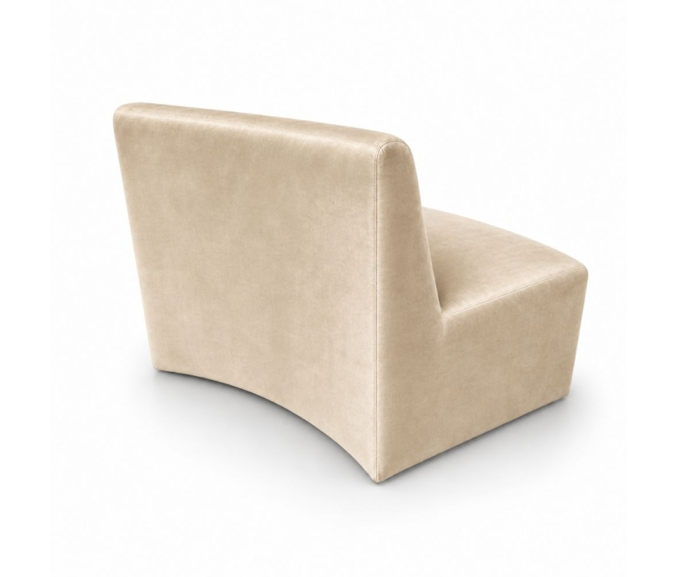 Sofa Module Lưng Nhỏ - Nhung Champagne