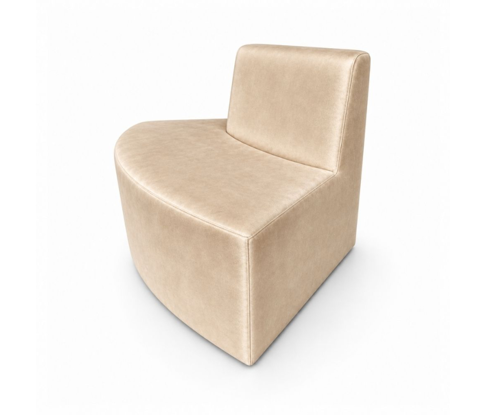Sofa Module Lưng Nhỏ - Nhung Champagne