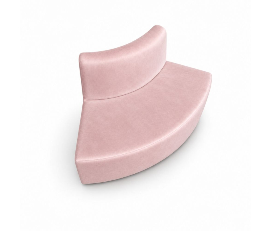 Sofa Module Lưng Nhỏ - Nhung Hồng Đào