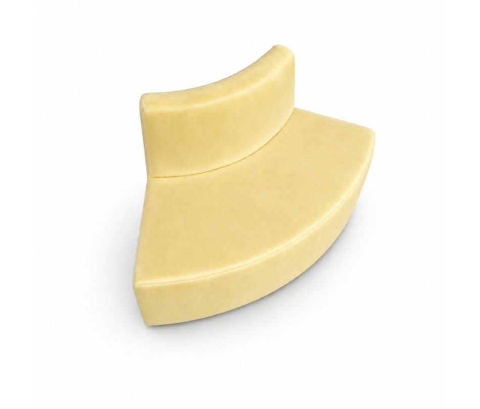 Sofa Module Lưng Nhỏ - Nhung Vàng Bơ