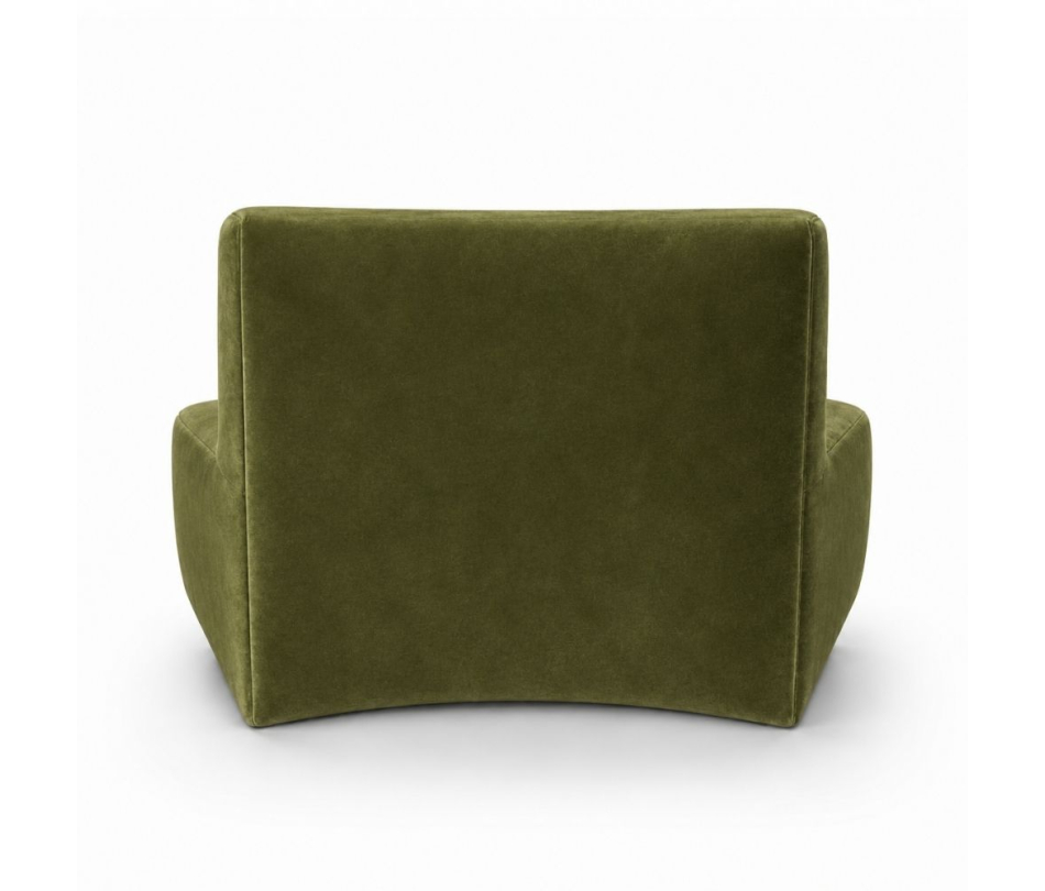 Sofa Module Lưng Nhỏ - Nhung Xanh Olive