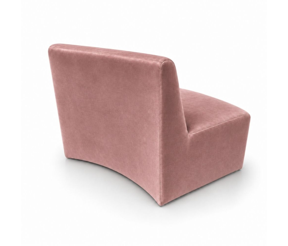 Sofa Module Lưng Nhỏ - Nhung Hồng Dusty