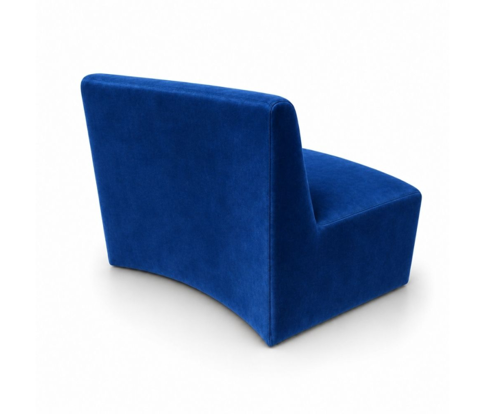 Sofa Module Lưng Nhỏ - Nhung Xanh Cobalt