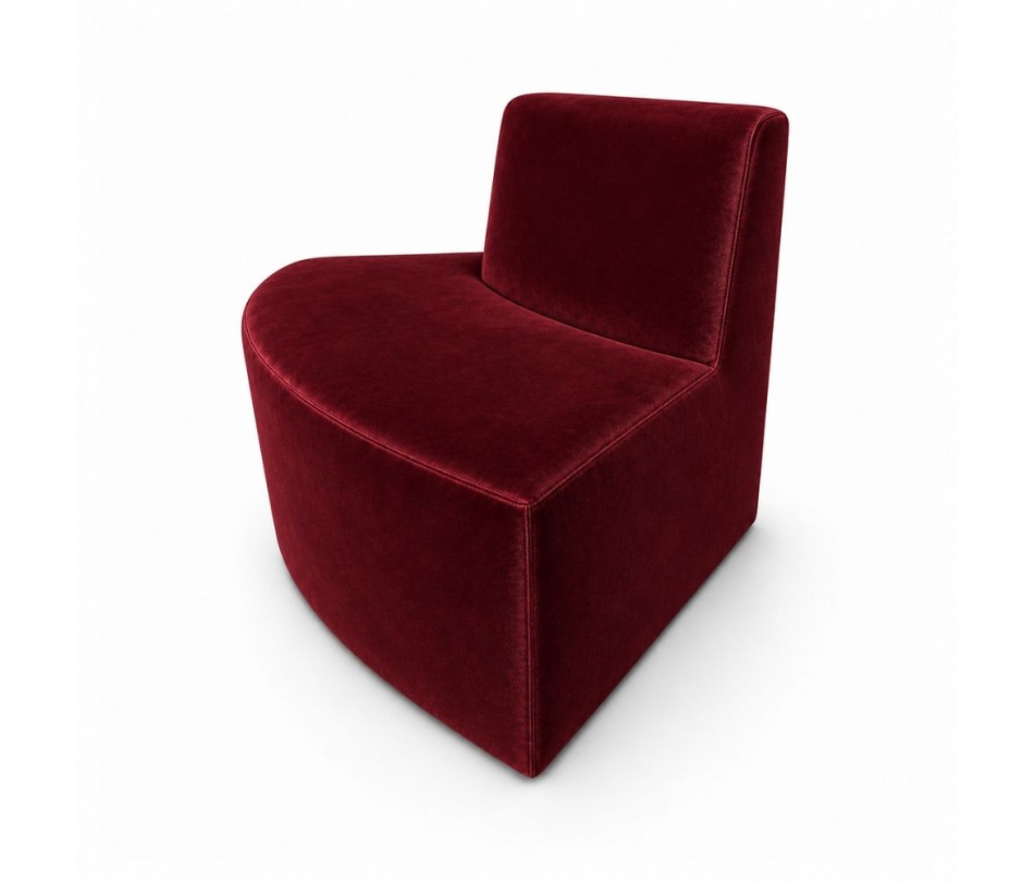 Sofa Module Lưng Nhỏ - Nhung Đỏ Burgundy