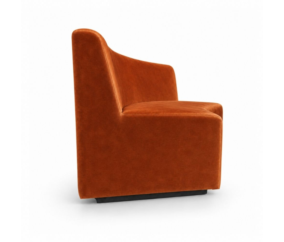 Sofa Module Lưng Lớn - Nhung Cam Đất