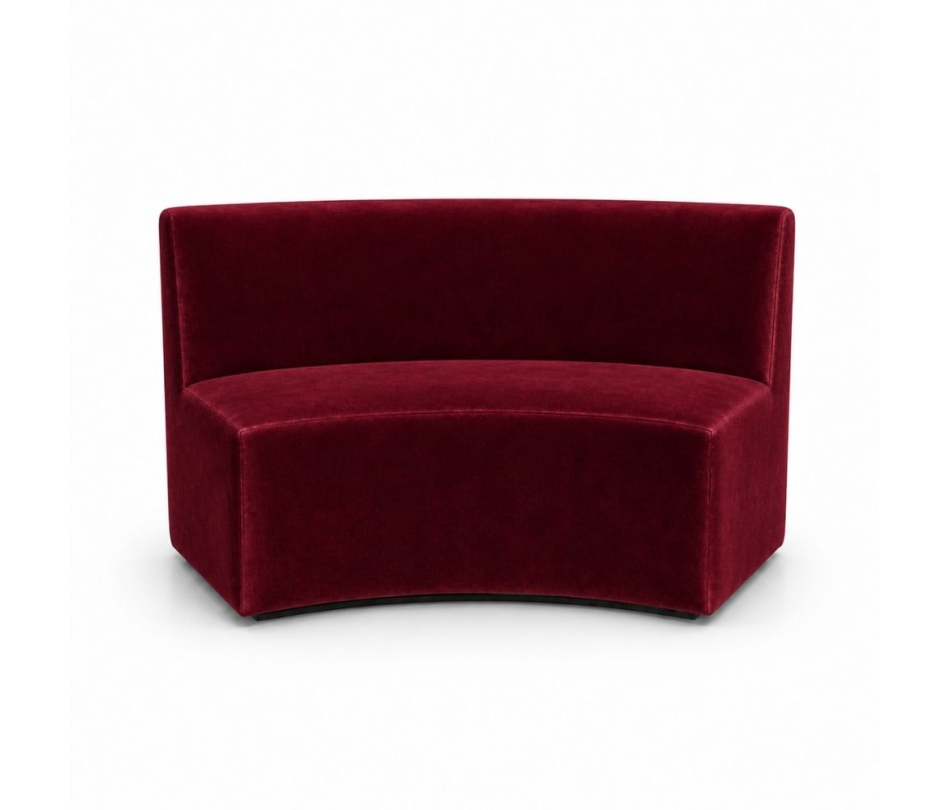 Sofa Module Lưng Lớn - Nhung Đỏ Burgundy