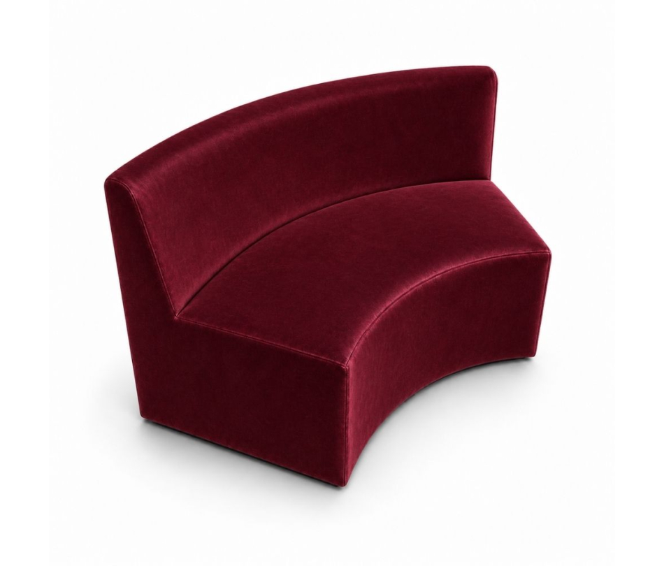 Sofa Module Lưng Lớn - Nhung Đỏ Burgundy