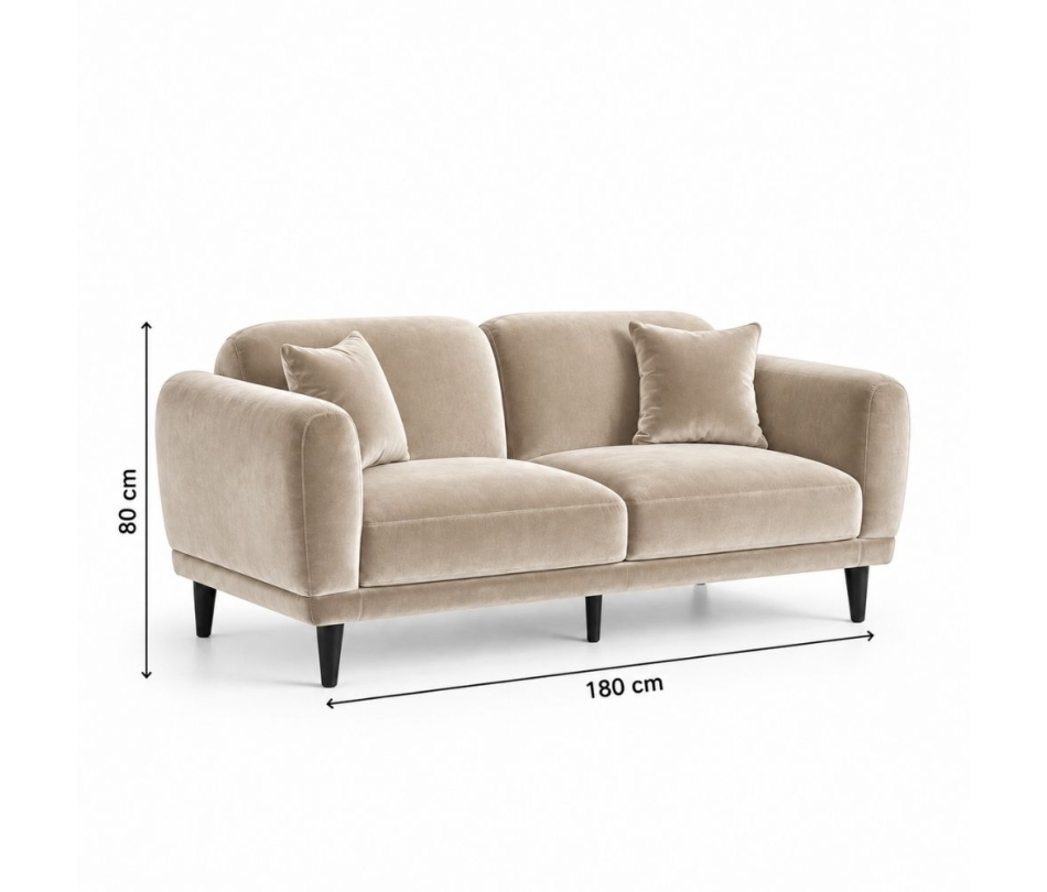 Sofa Đôi Lounge  - Nhung Champagne