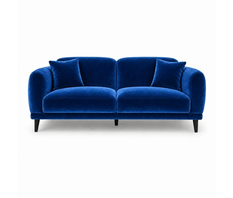 Sofa Đôi Lounge - Nhung Xanh Cobalt