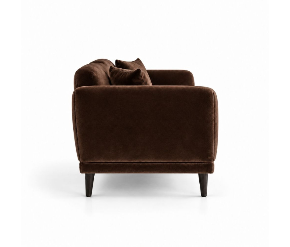 Sofa Đôi Lounge - Nhung Nâu Chocolate