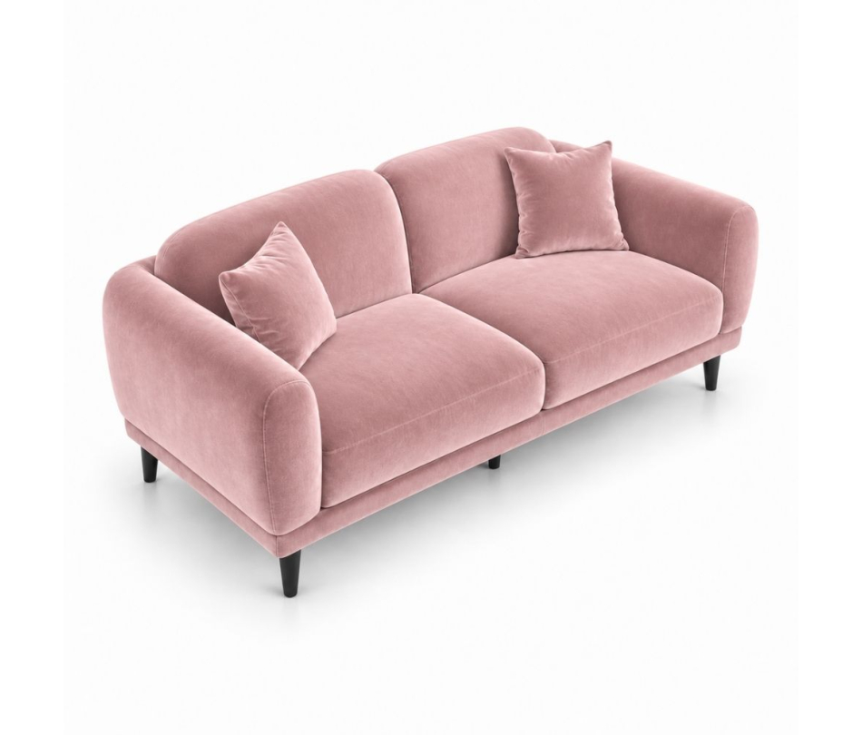 Sofa Đôi Lounge - Nhung Hồng Đào