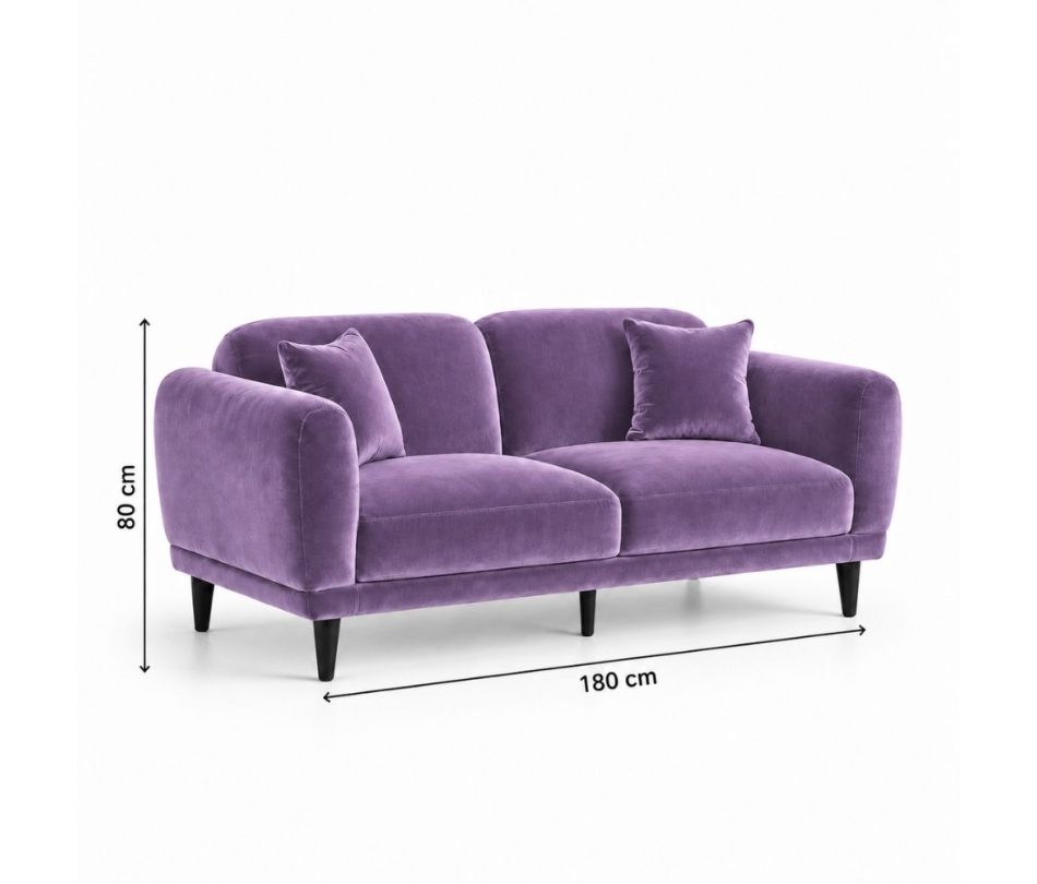 Sofa Đôi Lounge - Nhung Tím Lilac