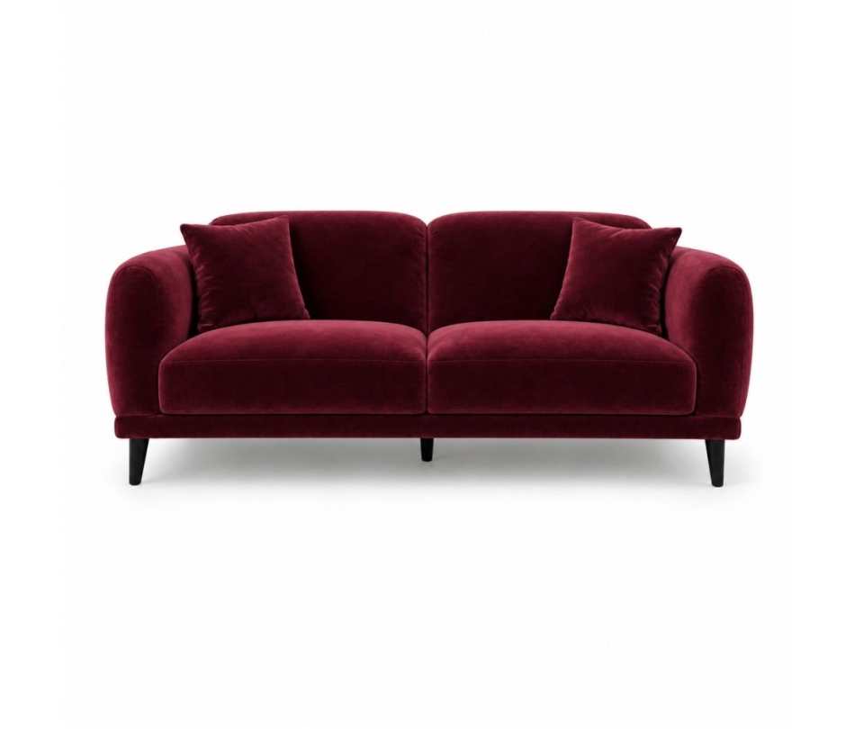Sofa Đôi Lounge - Nhung Đỏ Burgundy