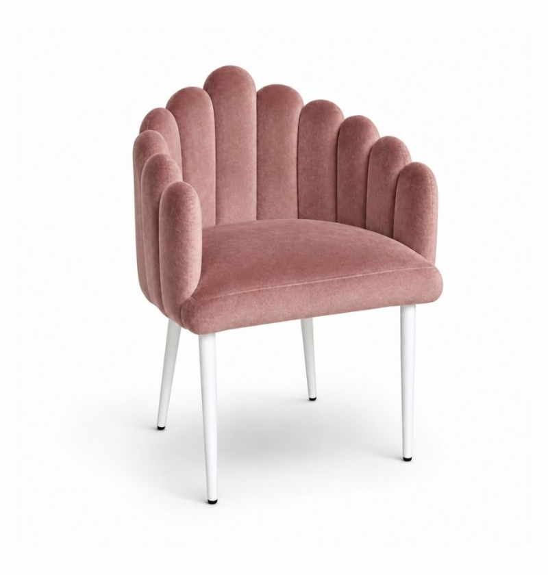 Ghế Bloom Armchair - Nhung Hồng Dusty
