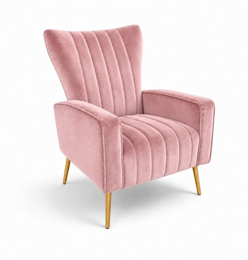 Ghế Sofa Armchair Aria - Nhung Hồng Đào
