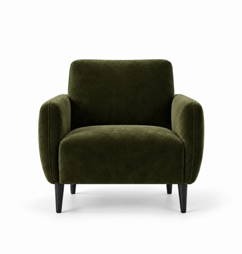 Ghế Sofa Armchair VIP - Nhung Xanh Olive