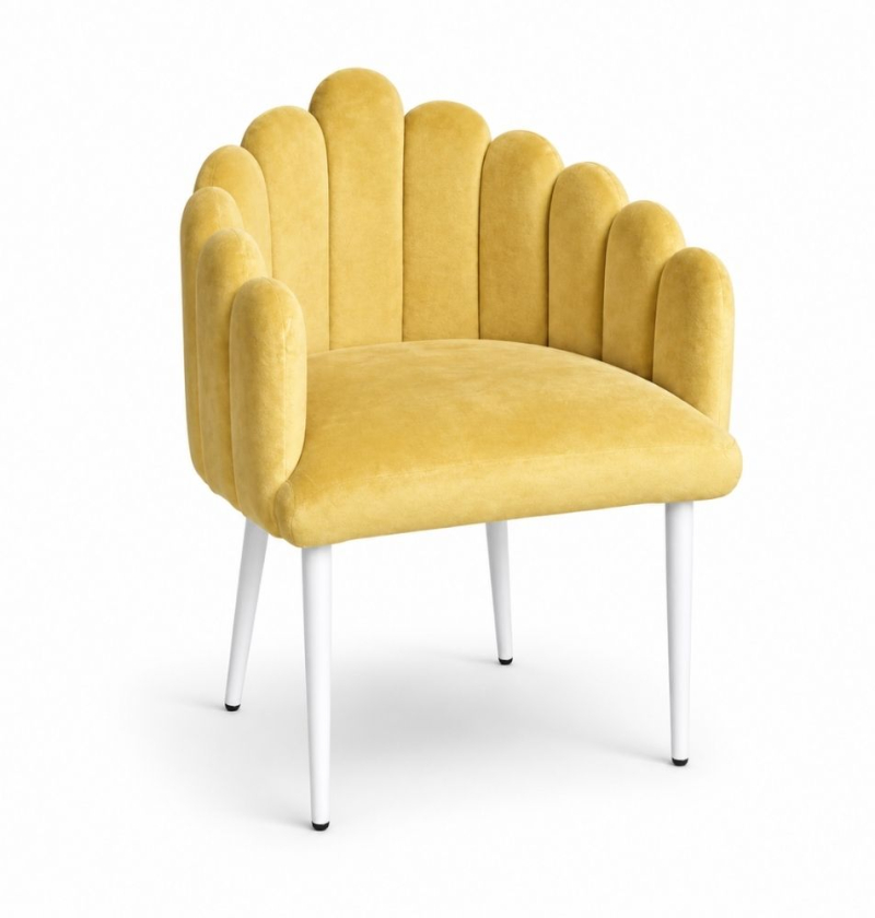 Ghế Bloom Armchair - Nhung Vàng Bơ