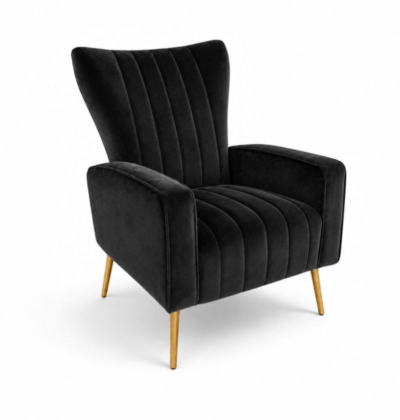 Ghế Sofa Armchair Aria - Nhung Đen
