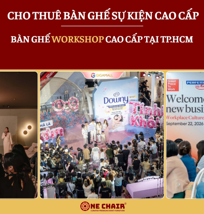Cho thuê bàn ghế workshop cao cấp tại TP.HCM