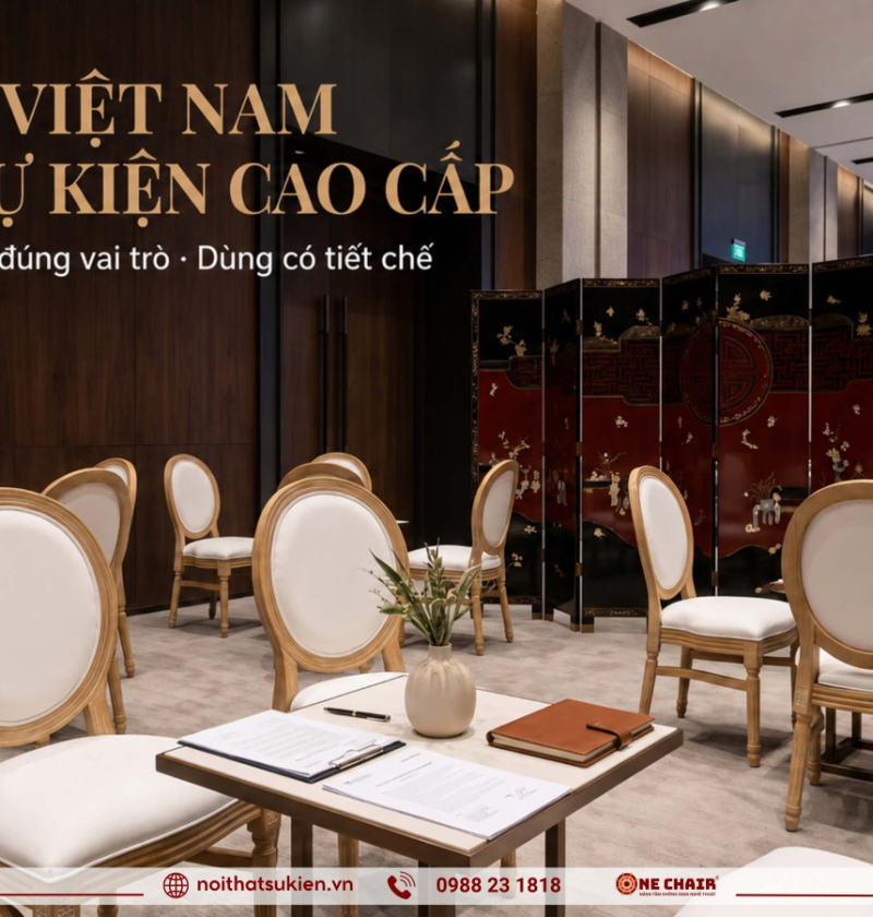 Sơn mài và bình phong Việt vào sự kiện cao cấp: điểm nhấn di sản hay đồ giả rẻ tiền?