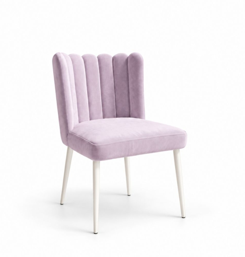 Ghế Nệm Vải Tulip - Tím Lilac