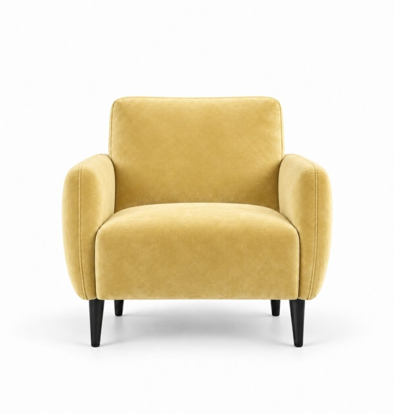 Ghế Sofa Armchair VIP - Nhung Vàng Bơ