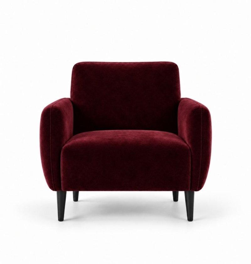 Ghế Sofa Armchair VIP - Nhung Đỏ Burgundy